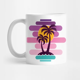 Palm trees at sunset Mug